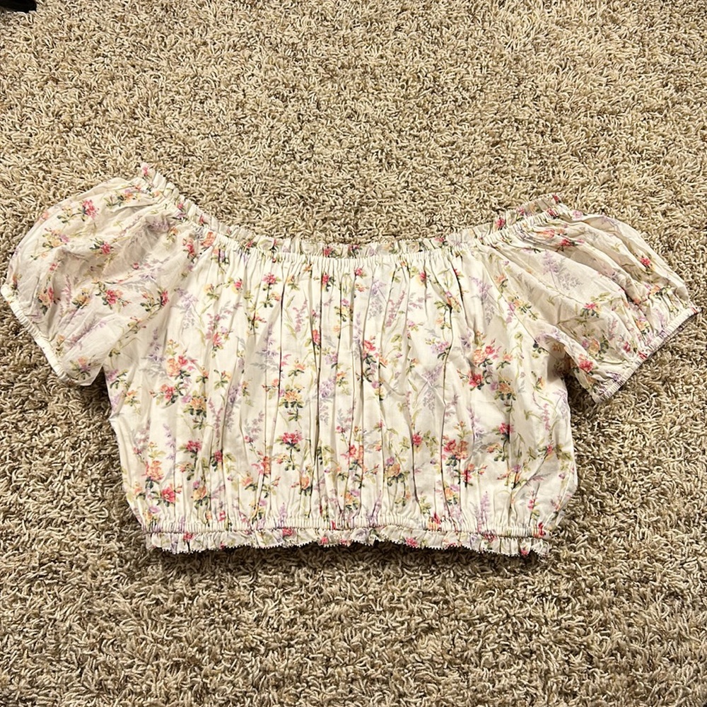 Polo Ralph Lauren - Watercolor Landscape Crop Top - Size XL - Picture 4 of 8